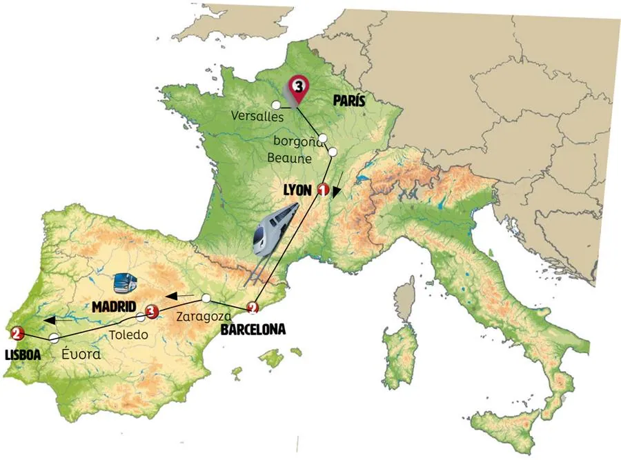 París, Barcelona, Madrid y Lisboa con Tren Alta Velocidad - imagen 1