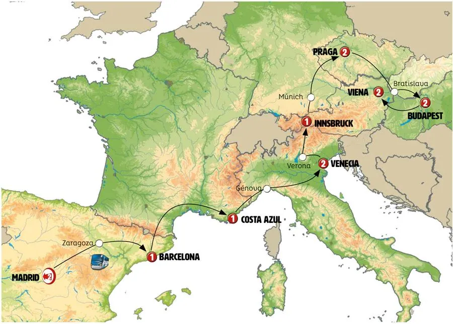 España, Norte de Italia, Baviera y Capitales Imperiales - imagen 1