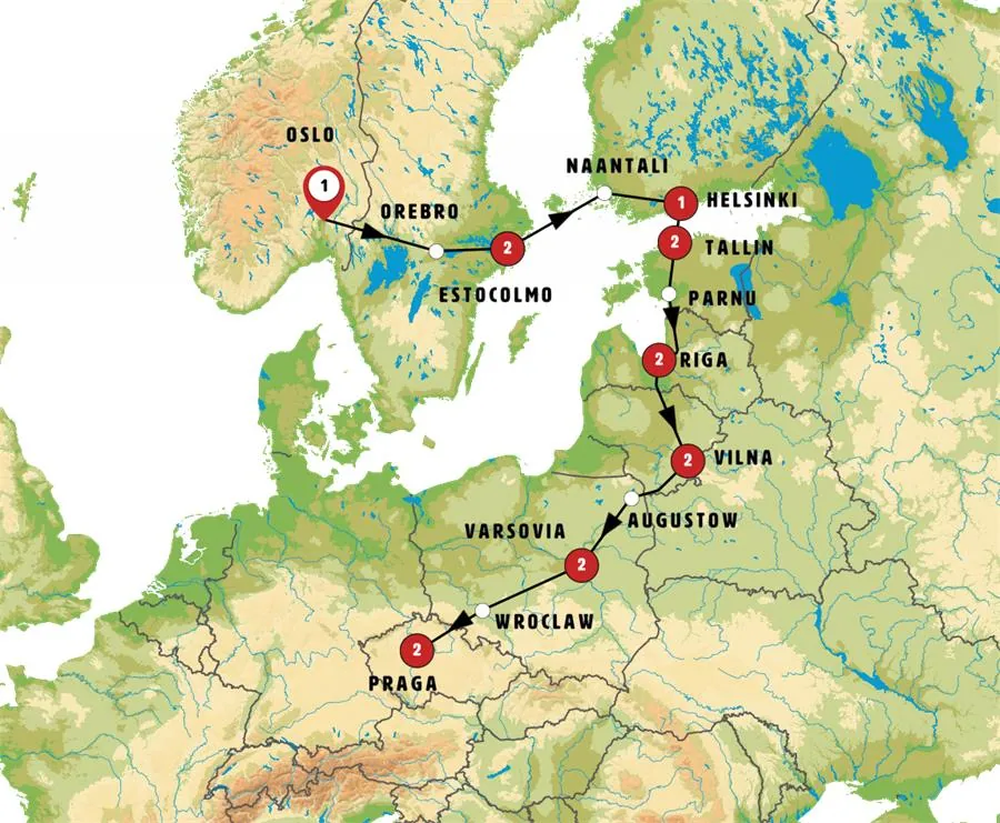 Escandinavia, Bálticos y Capitales del Este Fin Praga - imagen 1