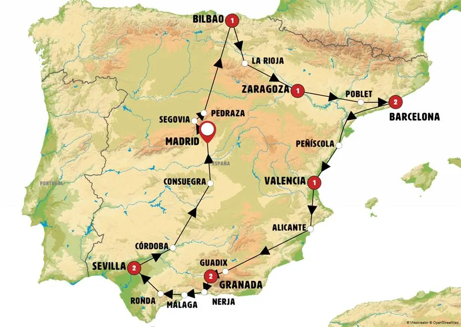 Rumbo Norte, Levante y Andalucía - imagen 1