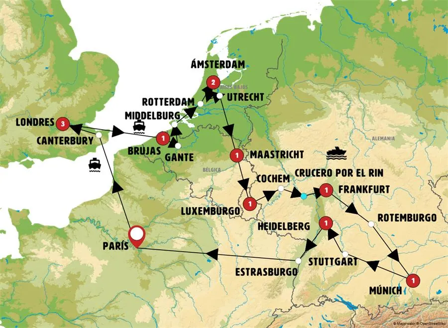 Países Bajos, Benelux, Alemania con Londres - imagen 1
