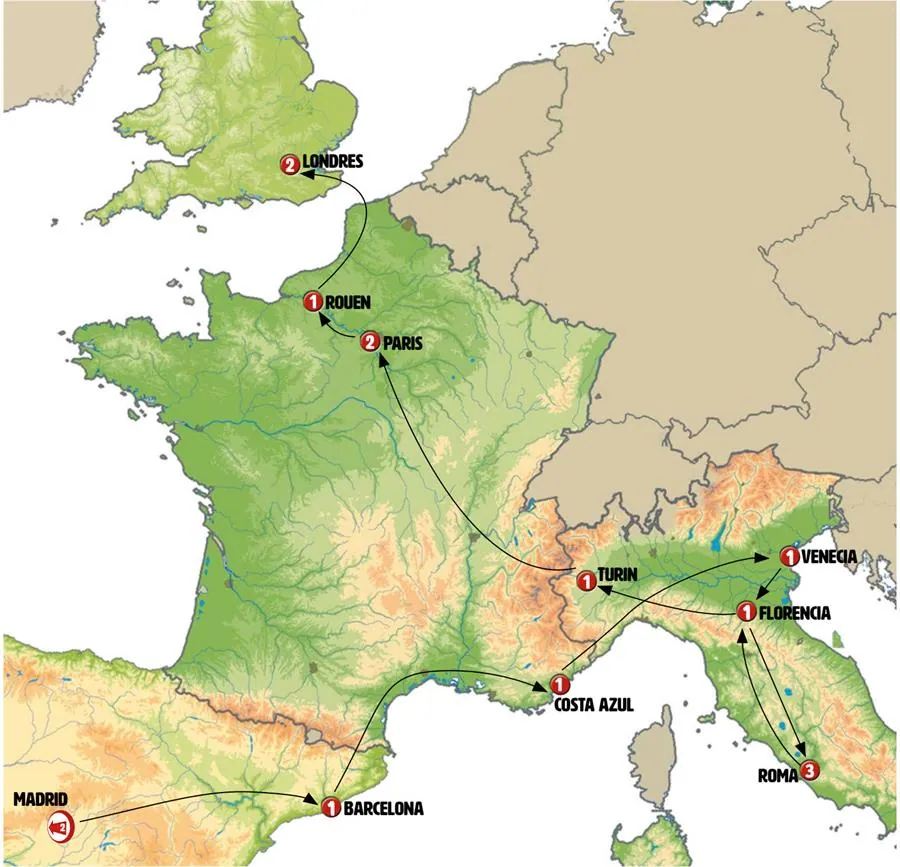 España, Italia, Francia, Londres Miércoles - imagen 1