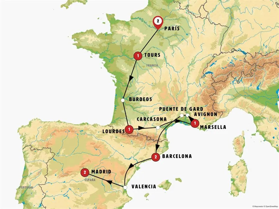 París, Lourdes, Costa Azul, Provenza y Barcelona con Madrid - imagen 1