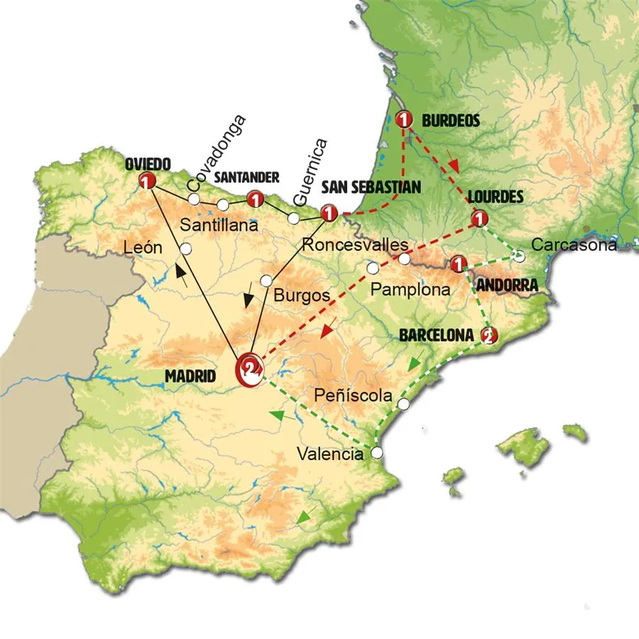 Madrid, Norte de España, País Vasco con Lourdes - imagen 1