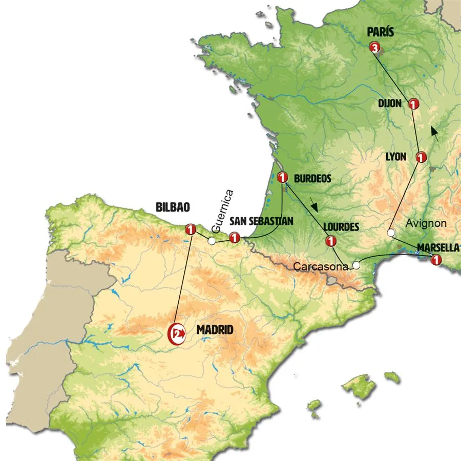 Madrid, País Vasco, Lourdes, Provenza y Borgoña con París - imagen 1