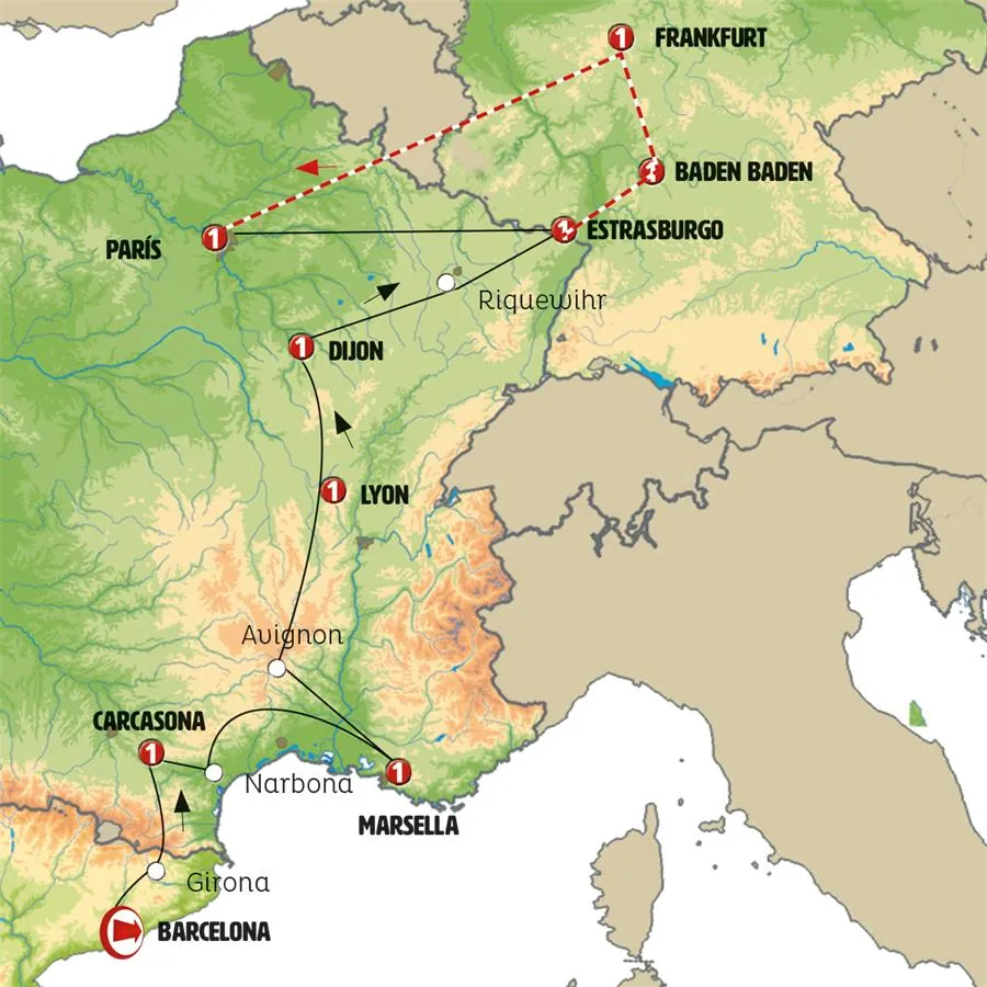 Cataluña, Sur de Francia, Borgoña y Alsacia - imagen 1