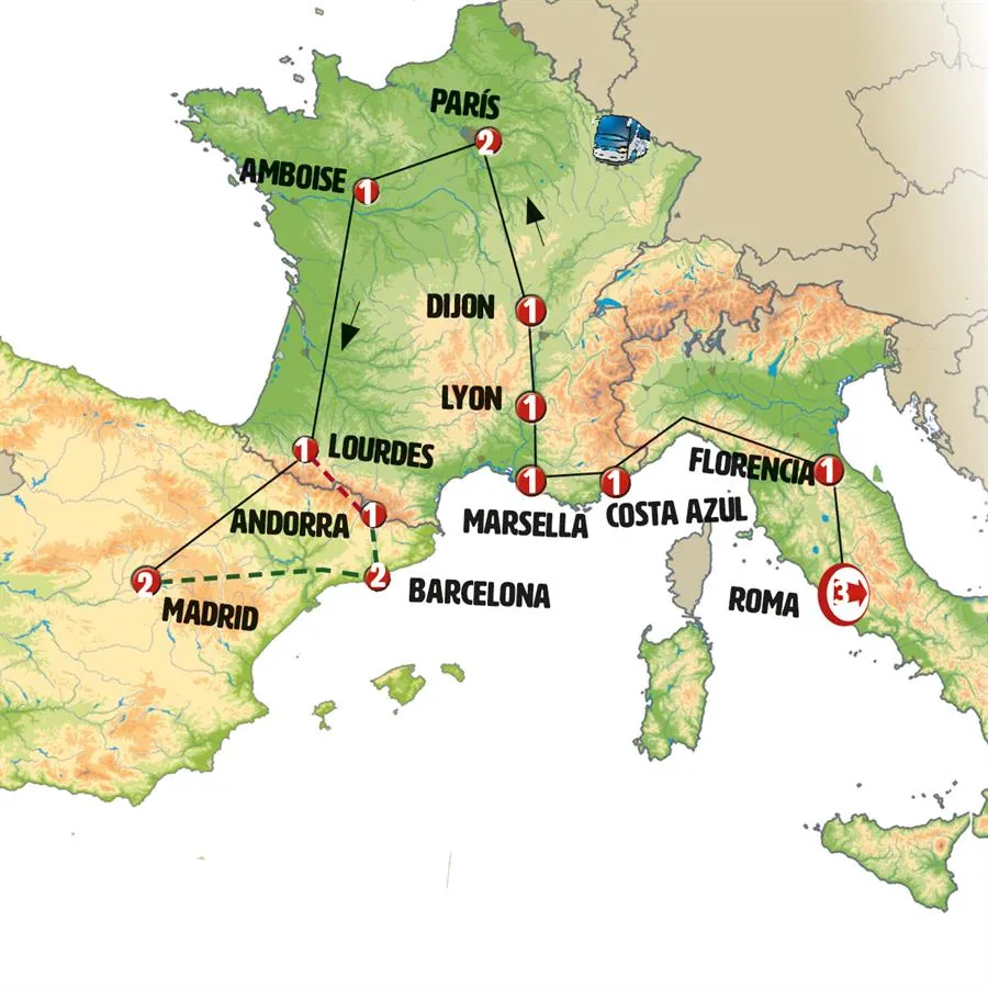 Italia, la Provenza Francesa, París y Madrid - imagen 1