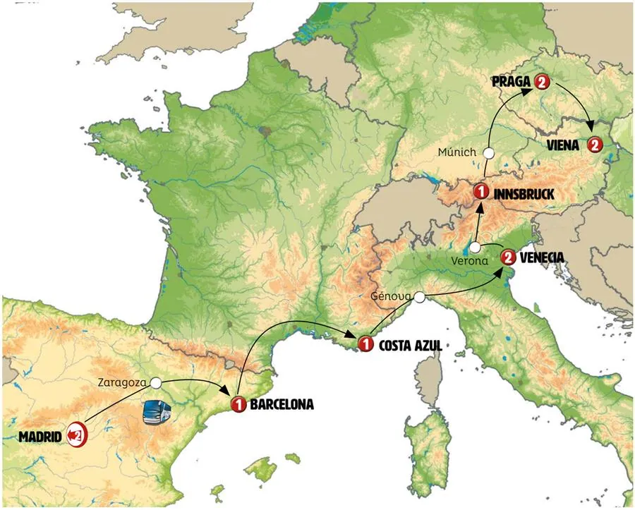 España, Norte de Italia, Baviera y Chequia Fin Viena - imagen 1