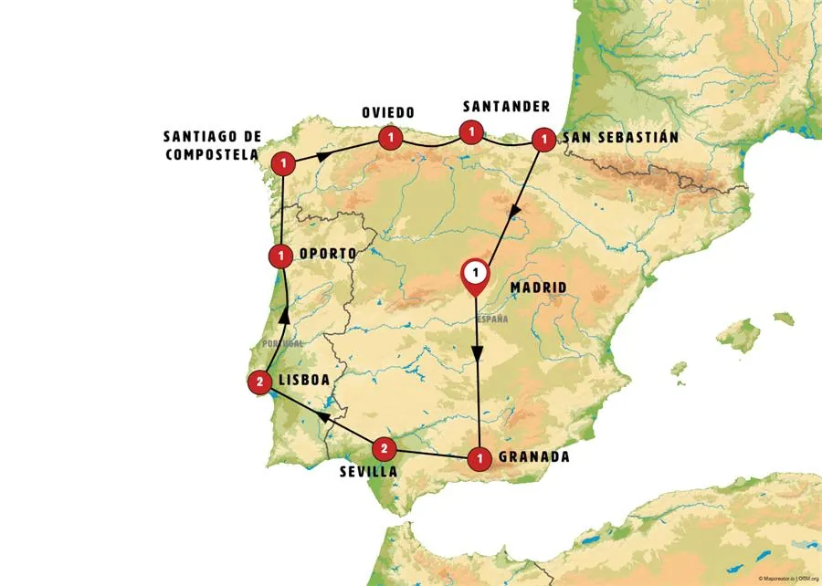 Andalucía, Portugal y País Vasco (sin Alhambra) - imagen 1
