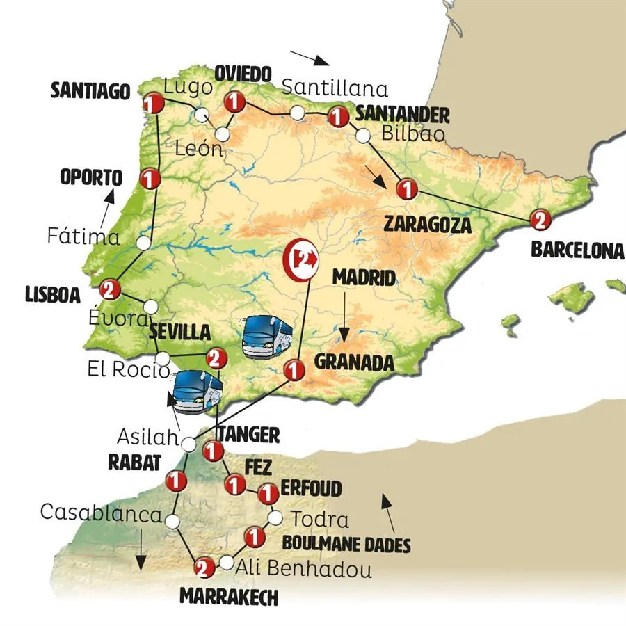 Gran Tour Marruecos y Península Ibérica Fin Barceona con Madrid (sin Alhambra) - imagen 1