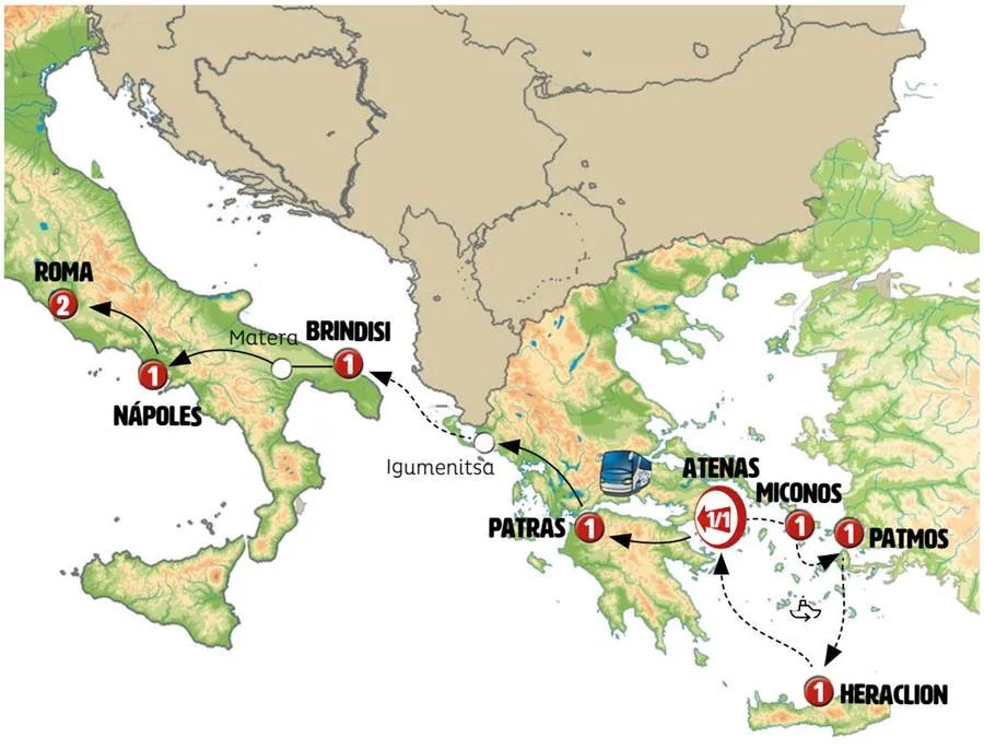 Bellezas del Egeo, Peloponeso, Norte de Grecia y Corazón de Italia Ext - imagen 1