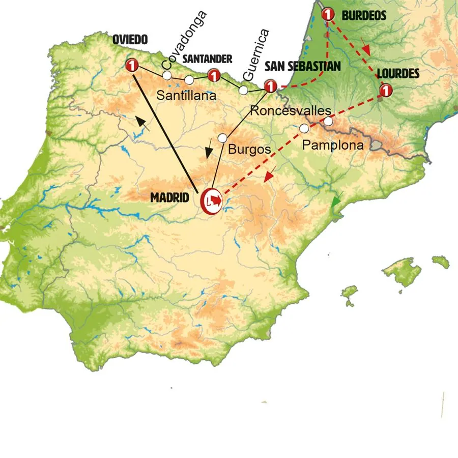 Norte de España y País Vasco con Lourdes - imagen 1