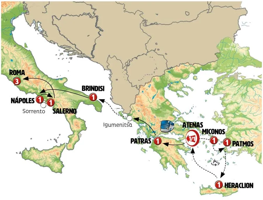 Bellezas del Egeo, Peloponeso, Norte de Grecia y Corazón de Italia con Sorrento Ext - imagen 1