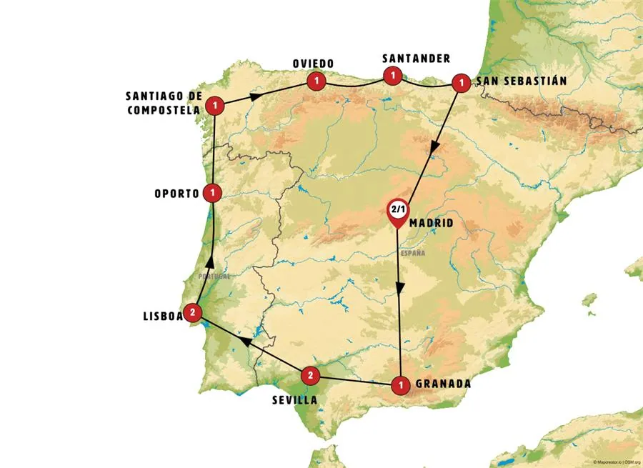 Madrid, Andalucía, Portugal y País Vasco Fin Madrid (sin Alhambra) - imagen 1