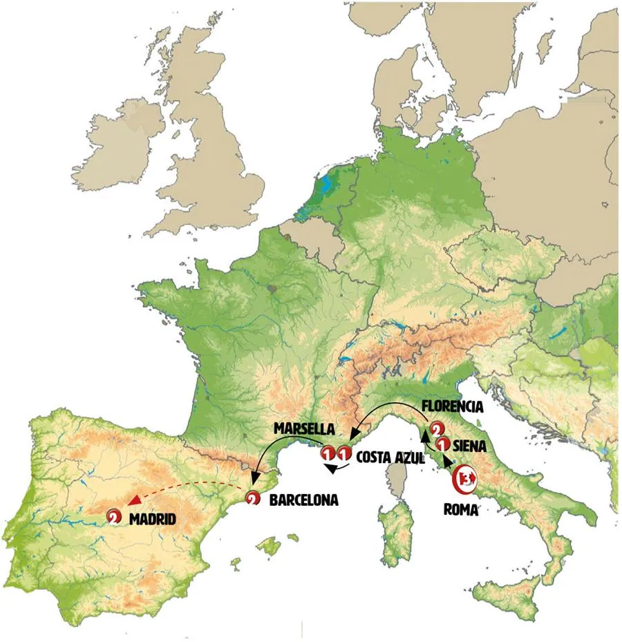 Roma, la Toscana, Costa Azul, Provenza y España - imagen 1