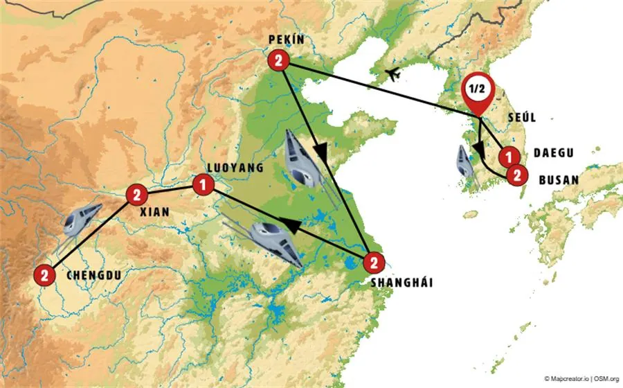 Corea, China Auténtica con Chengdu - imagen 1