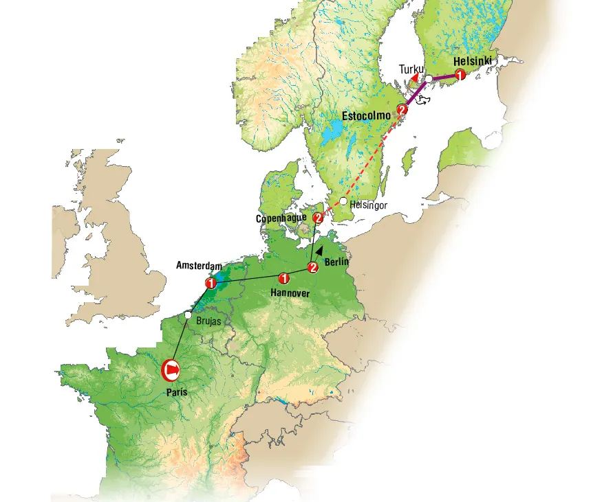 Grandes Capitales del Norte Fin Estocolmo con París - imagen 1