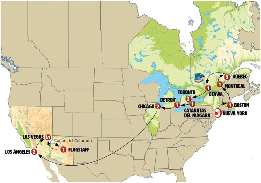 Costa Este Esencial y Clásicos del Oeste Fin las Vegas - imagen 1
