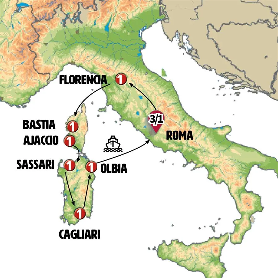 Corcega y Cerdeña con Roma - imagen 1