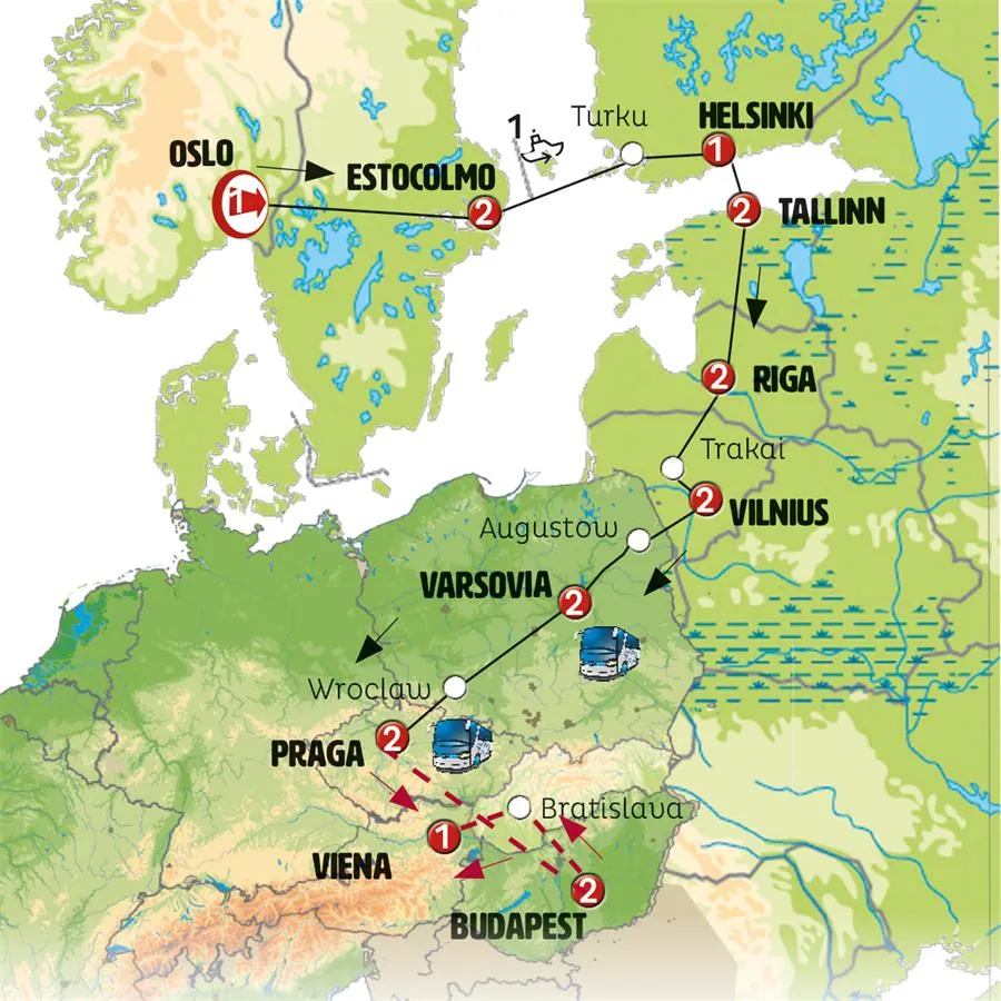 Escandinavia, Bálticos y Capitales del Este Fin Viena - imagen 1
