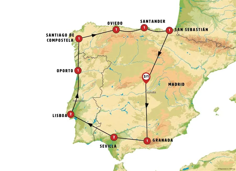 Madrid, Andalucía, Portugal y País Vasco Fin Madrid - imagen 1