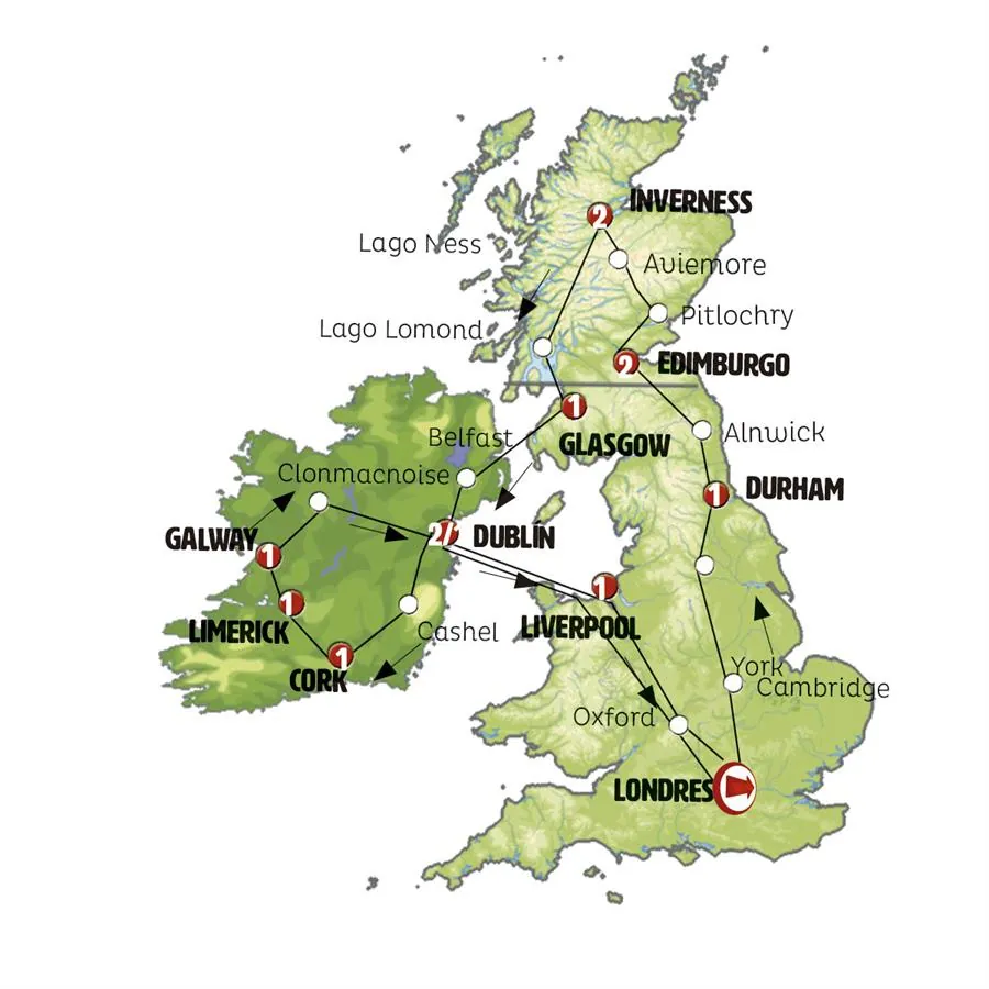 Gran Tour de Inglaterra, Escocia e Irlanda - imagen 1