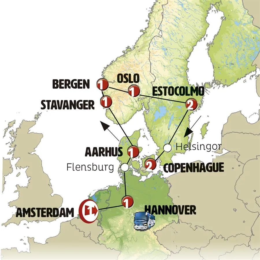 Escandinavia Inicio Hannover - imagen 1