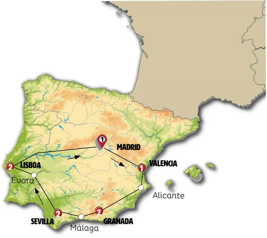 Costa de Levante, Andalucía y Portugal (sin Alhambra) - imagen 1