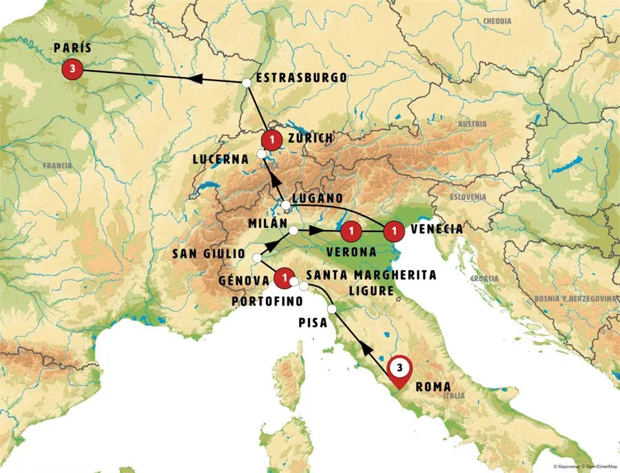Italia, Suiza y París +i - imagen 1