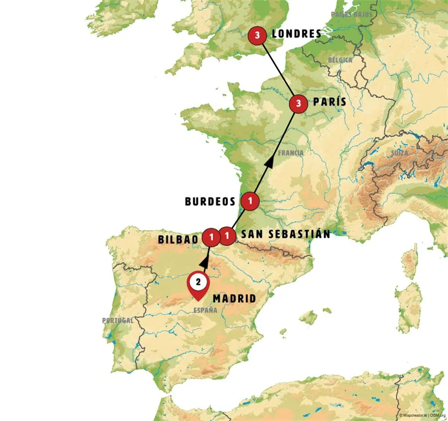 Madrid, País Vasco con París y Londres - imagen 1