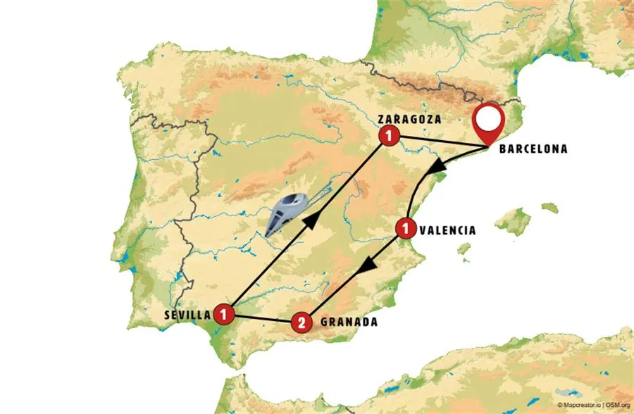 Levante y Andalucía con Tren de Alta Velocidad - Inicio Barcelona - imagen 1