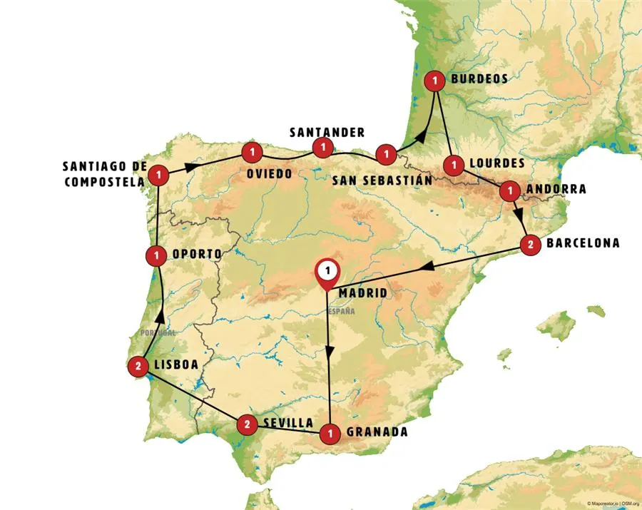 Portugal, País Vasco con Lourdes, Andorra y Barcelona (sin Alhambra) - imagen 1