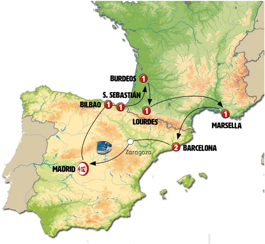 Madrid, País Vasco, Lourdes, Provenza y Barcelona - imagen 1