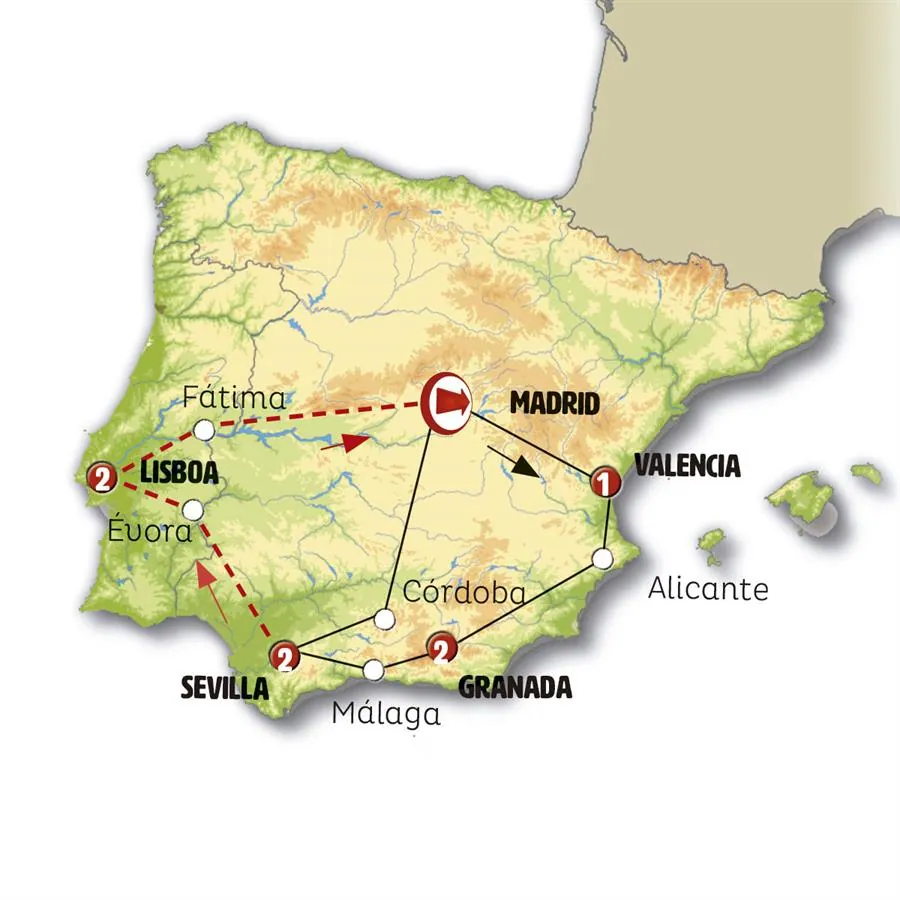 Costa de Levante y Andalucía (sin Alhambra) - imagen 1