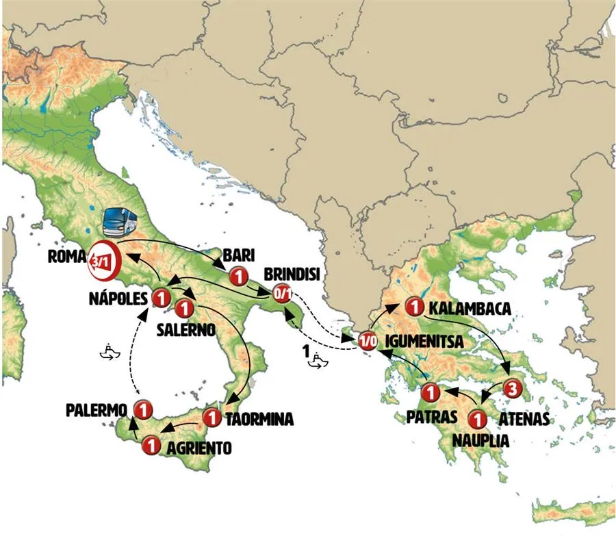 Roma, Grecia Total y Sicilia - imagen 1