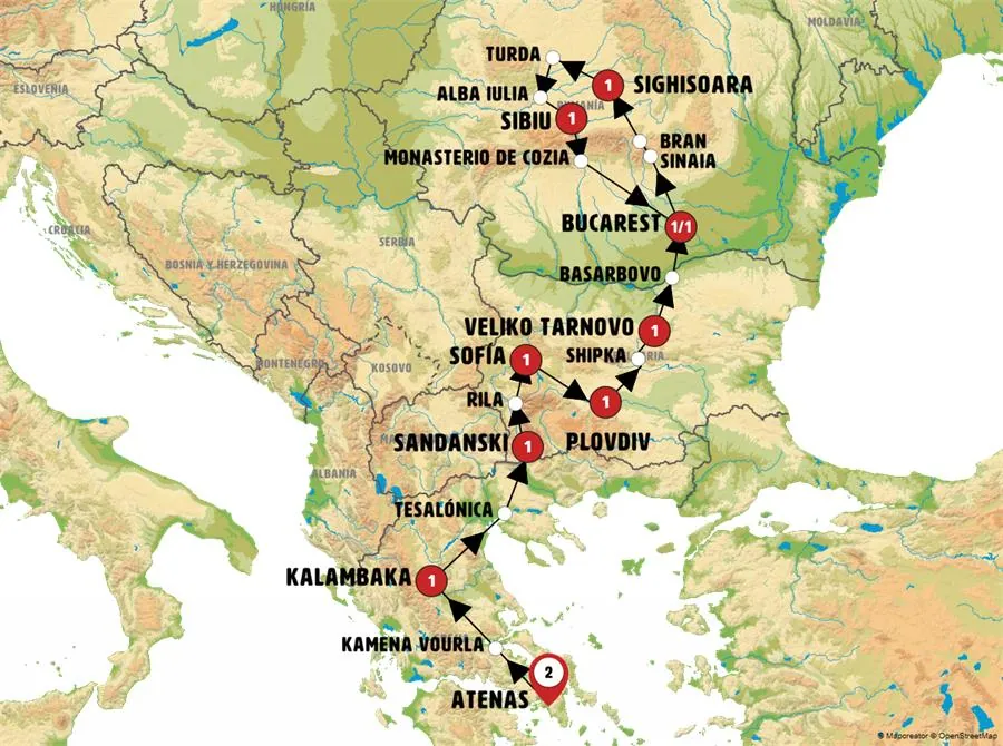 Norte de Grecia, Bulgaria y Rumanía - imagen 1