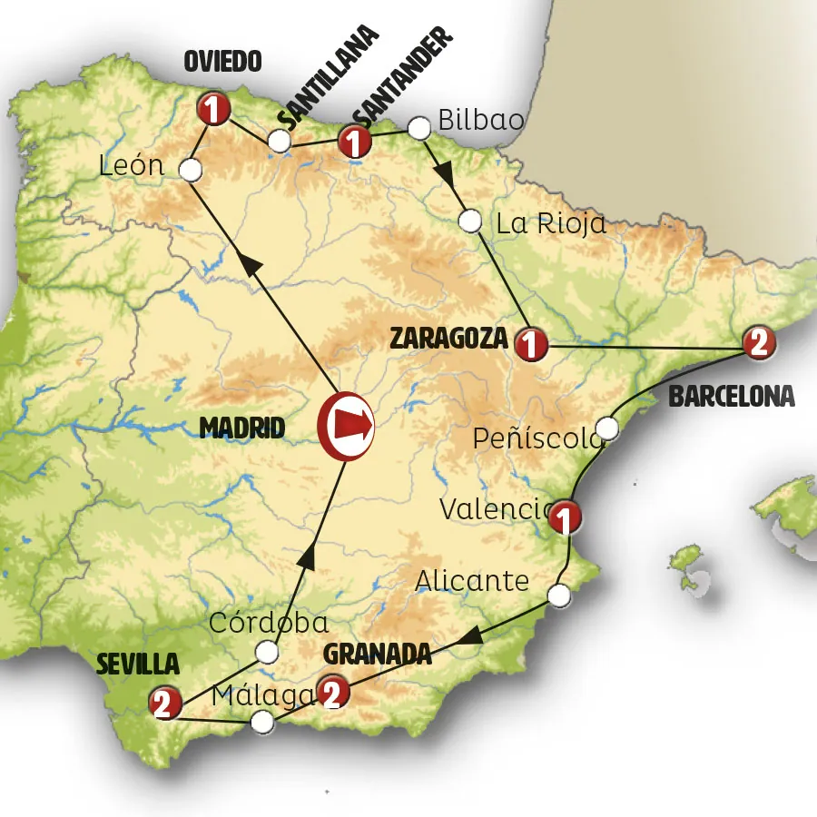 España de Norte a Sur con Madrid - imagen 1