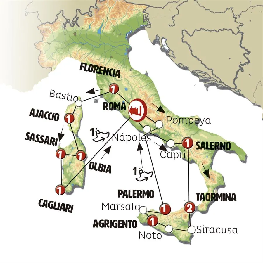 Italia, Corcega, Cerdeña y Sicilia - imagen 1