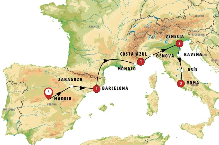 España, Italia, Costa Azul Fin Roma - imagen 1
