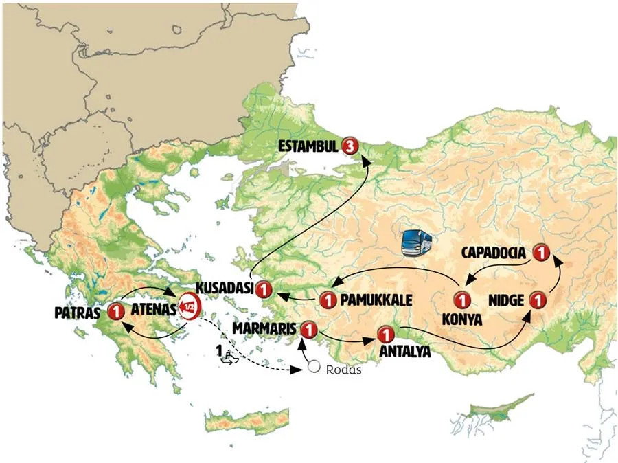 Atenas, Peloponeso y Vuelta Turca - imagen 1