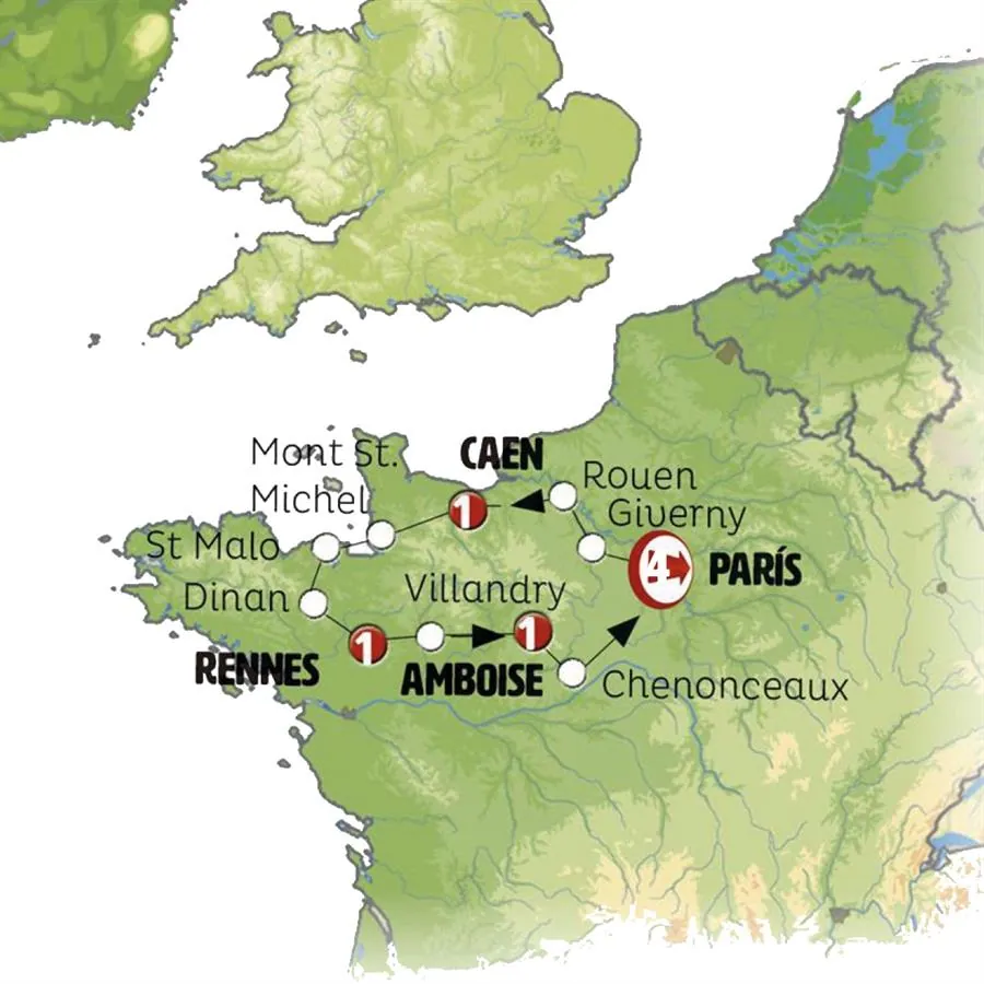 Mont Saint Michel y Castillos del Loira con París - imagen 1