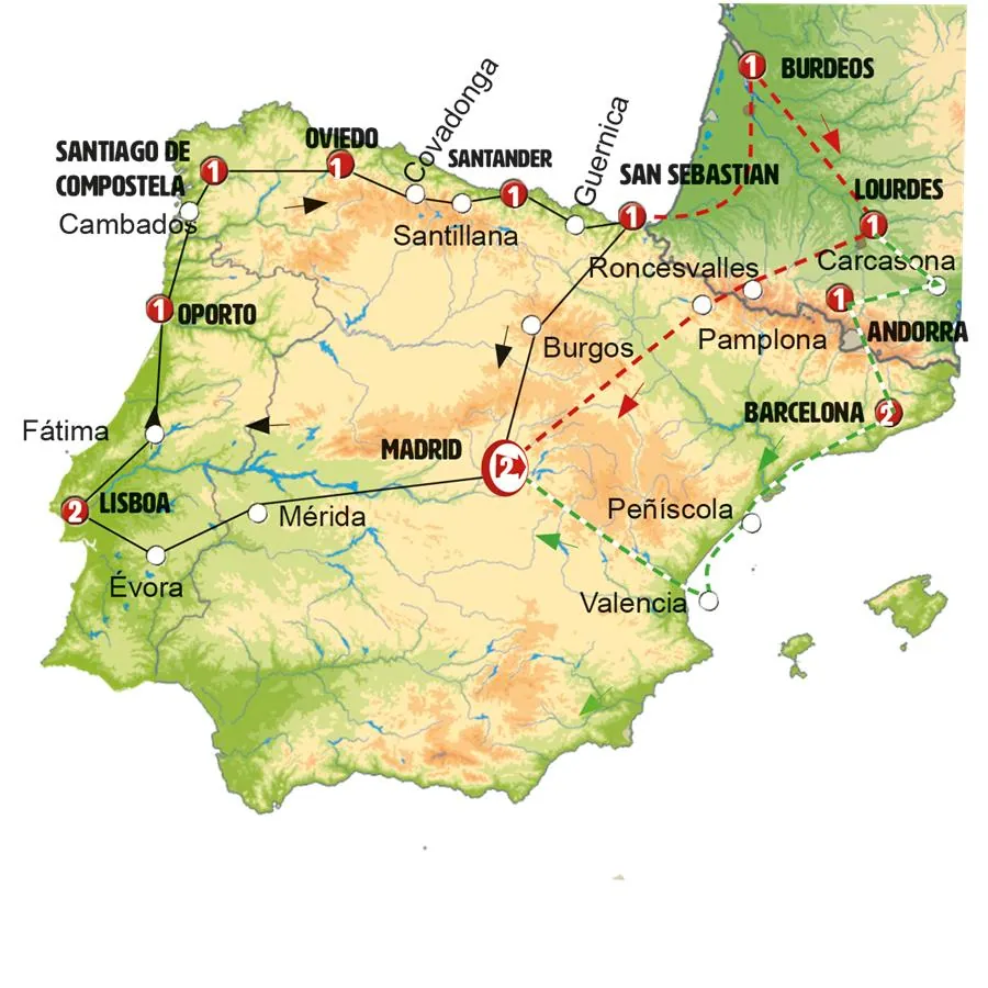 Madrid, Portugal, País Vasco, Pirineos, Andorra y Barcelona con Lourdes - imagen 1