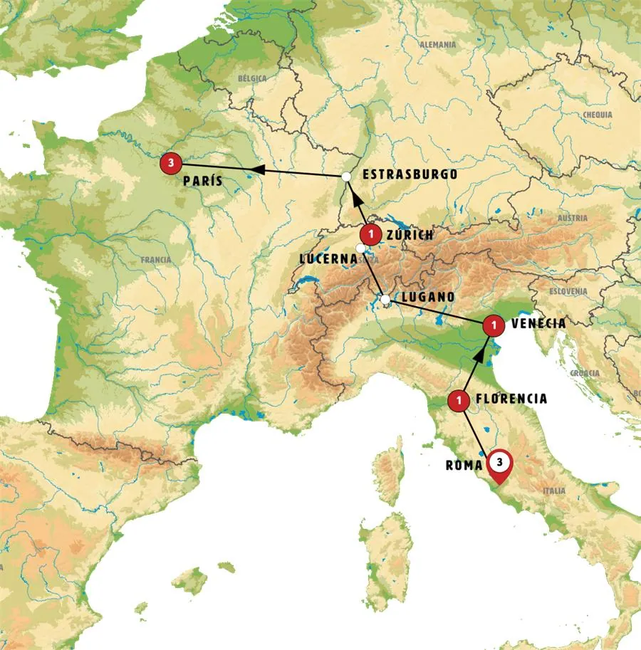 Italia, Capitales Suizas y París - imagen 1