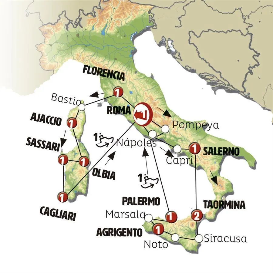 Italia, Corcega, Cerdeña y Sicilia Fin Palermo - imagen 1