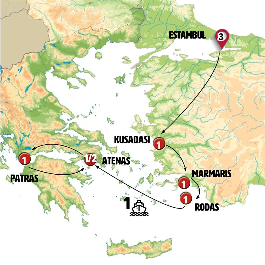 Pasión Greco-Turca, Rodas y Peloponeso Fin Atenas - imagen 1