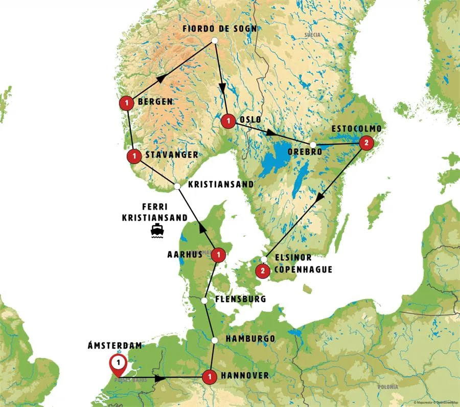 Escandinavia Inicio Ámsterdam - imagen 1