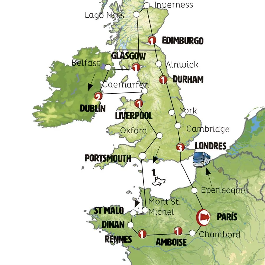 Francia, Inglaterra, Escocia e Irlanda con París - imagen 1
