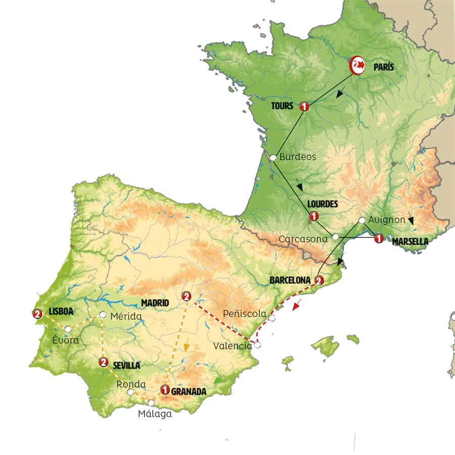 París, Lourdes, Costa Azul, Provenza y Barcelona - imagen 1