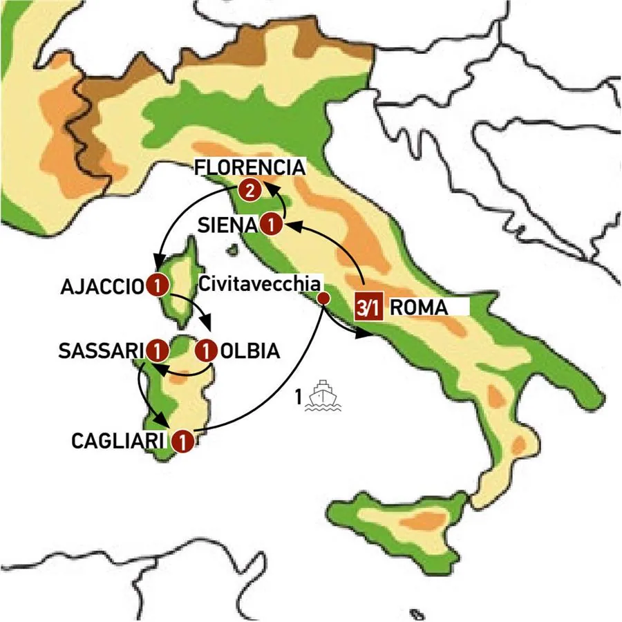 Italia, Toscana, Corcega y Cerdeña - imagen 1